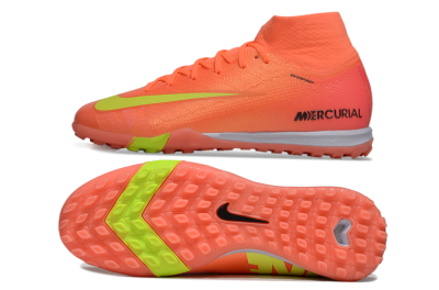 Nike Air Zoom Mercurial Superfly 9 Elite TF High-Tops Soccer Shoes - Red/Yellow/White