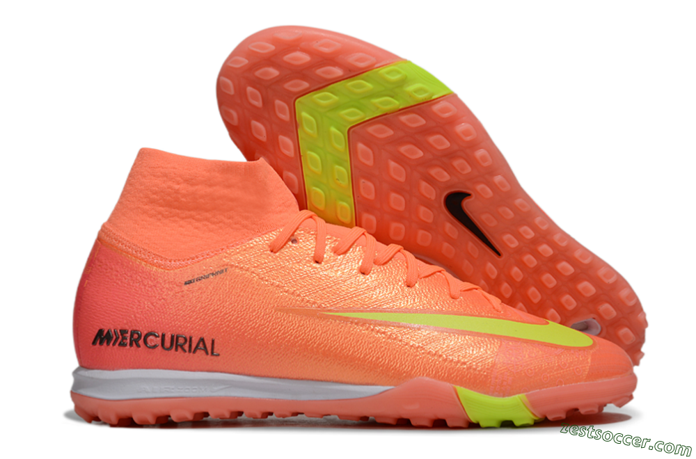Nike Air Zoom Mercurial Superfly 9 Elite TF High-Tops Soccer Shoes - Red/Yellow/White 0