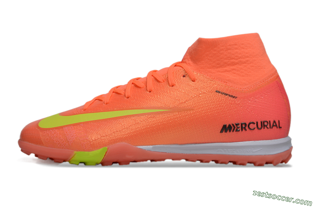 Nike Air Zoom Mercurial Superfly 9 Elite TF High-Tops Soccer Shoes - Red/Yellow/White 2