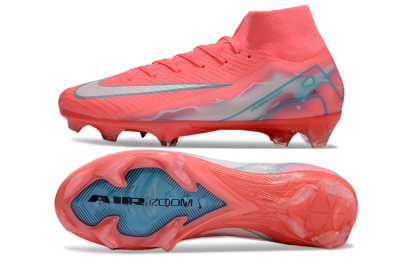 Nike Air Zoom Mercurial Superfly 10 Elite FG High-Tops Soccer Cleats - Red/Silver/Blue