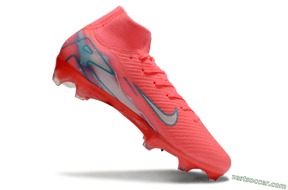 Nike Air Zoom Mercurial Superfly 10 Elite FG High-Tops Soccer Cleats - Red/Silver/Blue 4