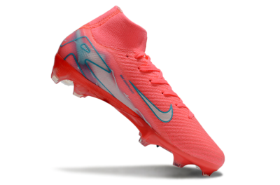 Nike Air Zoom Mercurial Superfly 10 Elite FG High-Tops Soccer Cleats - Red/Silver/Blue