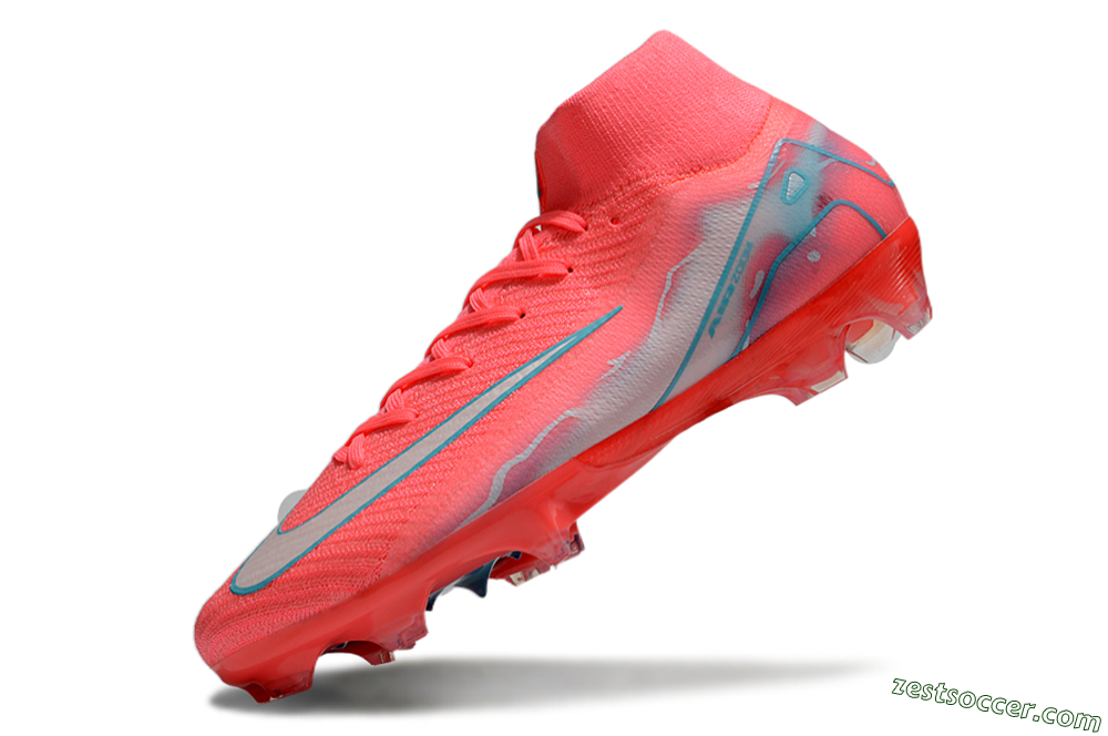 Nike Air Zoom Mercurial Superfly 10 Elite FG High-Tops Soccer Cleats - Red/Silver/Blue 5