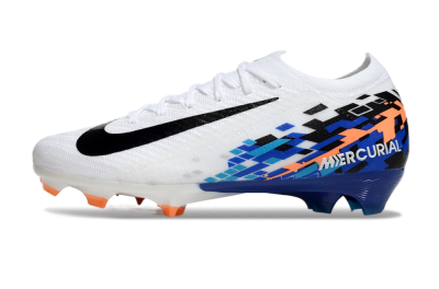 Nike Air Zoom Mercurial Vapor 16 Elite FG Low-Tops Soccer Cleats - White/Black/Blue/Orange