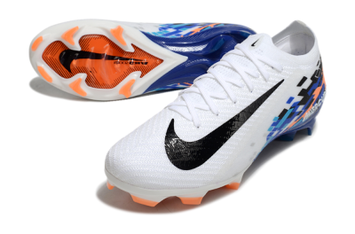 Nike Air Zoom Mercurial Vapor 16 Elite FG Low-Tops Soccer Cleats - White/Black/Blue/Orange