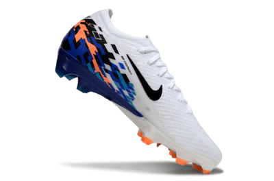 Nike Air Zoom Mercurial Vapor 16 Elite FG Low-Tops Soccer Cleats - White/Black/Blue/Orange