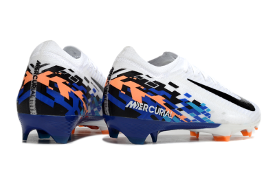Nike Air Zoom Mercurial Vapor 16 Elite FG Low-Tops Soccer Cleats - White/Black/Blue/Orange