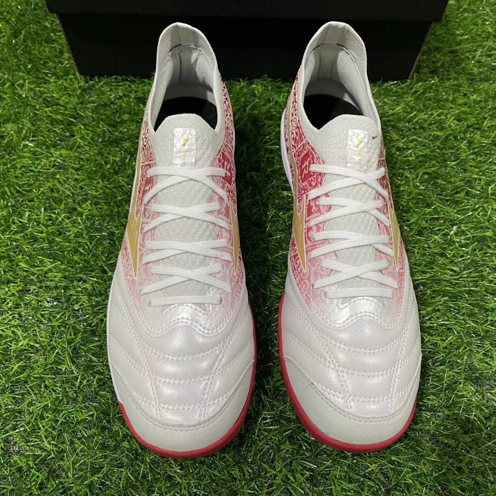 Mizuno Morelia Neo Sala M8 TF Low-Tops Soccer Shoes - White/Red/Yellow