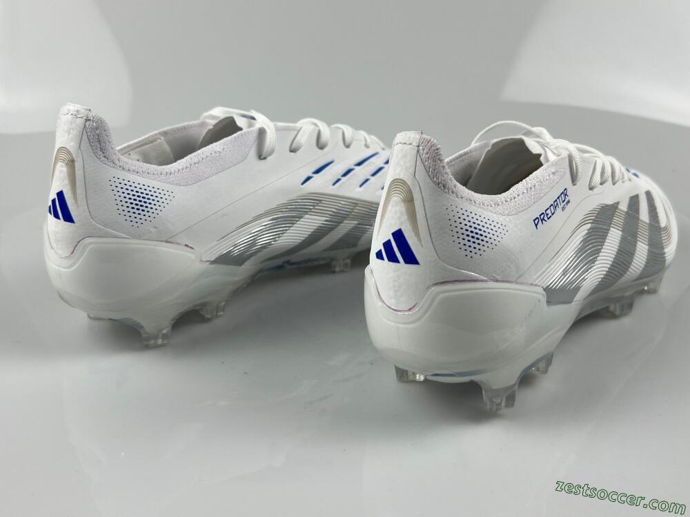 Adidas Predator Elite 25 FG Low-Tops Soccer Cleats - White/Blue/Silver