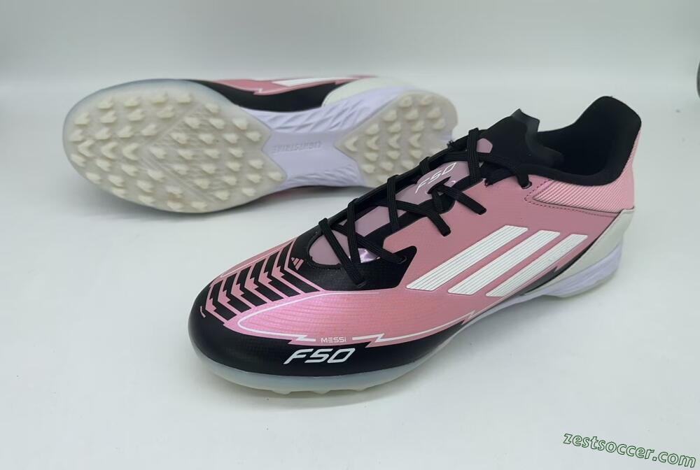 Adidas F50 Pro TF Low-Tops Soccer Shoes - Pink/Black/White