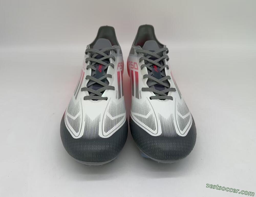 Adidas F50 Elite FG Low-Tops Soccer Cleats - White/Silver/Red/Black