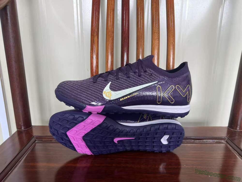 Nike Air Zoom Mercurial Vapor 16 Elite TF Low-Tops Soccer Shoes - Purple/White/Yellow