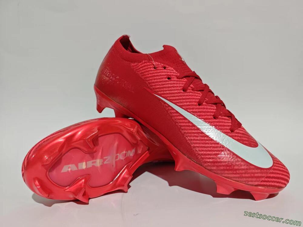 Nike Air Zoom Mercurial Vapor 16 Elite FG Low-Tops Soccer Cleats - Red/White