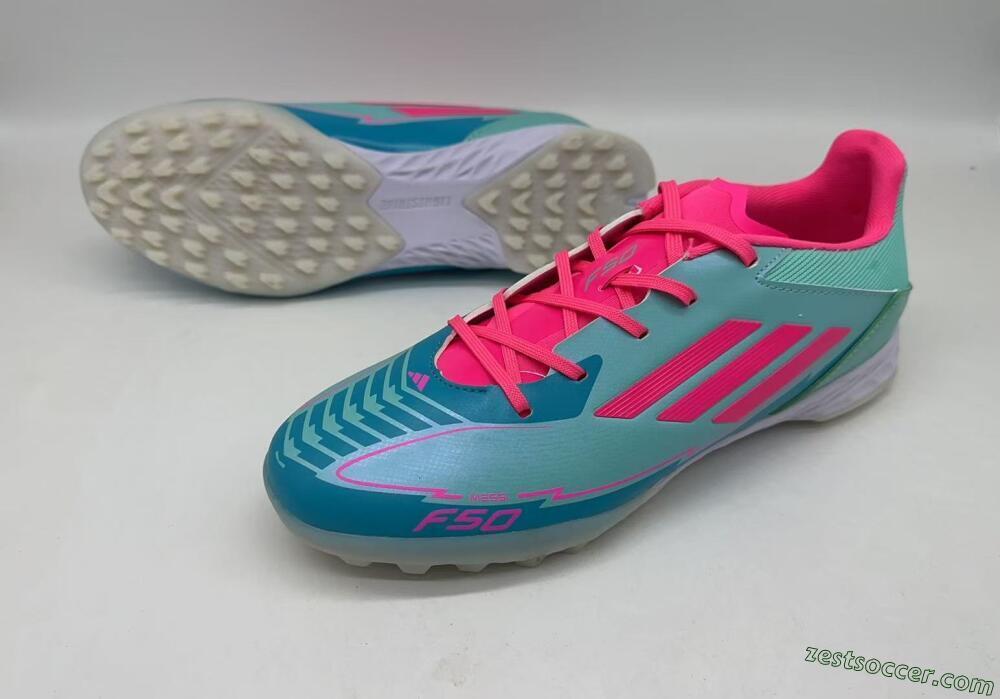 Adidas F50 Pro TF Low-Tops Soccer Shoes - Jade/Pink/White