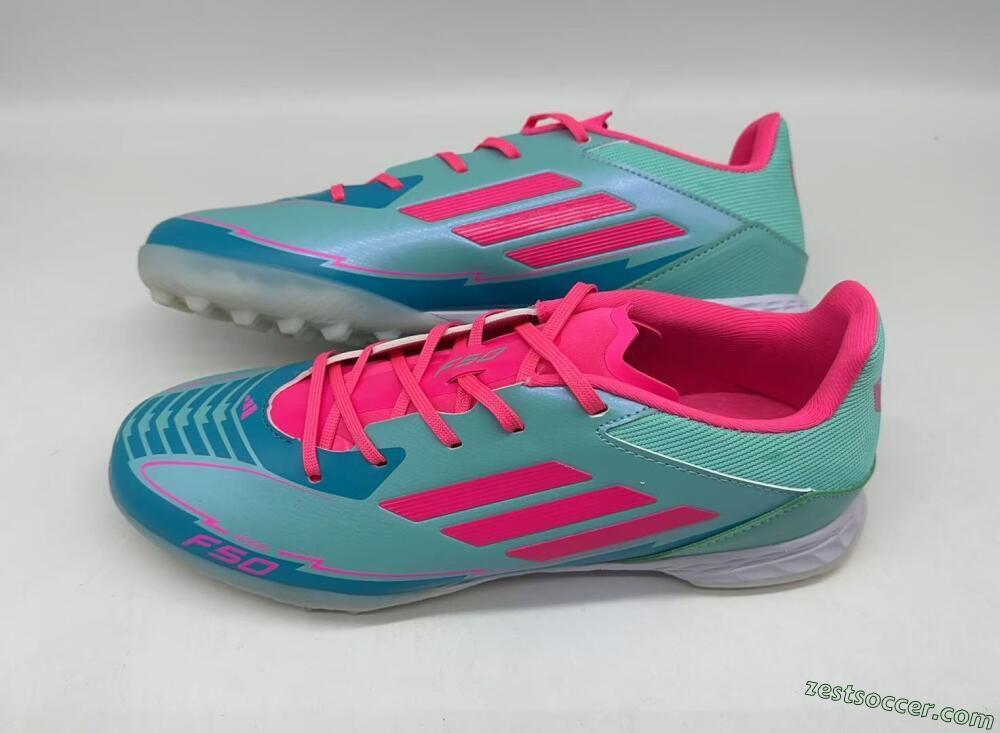 Adidas F50 Pro TF Low-Tops Soccer Shoes - Jade/Pink/White