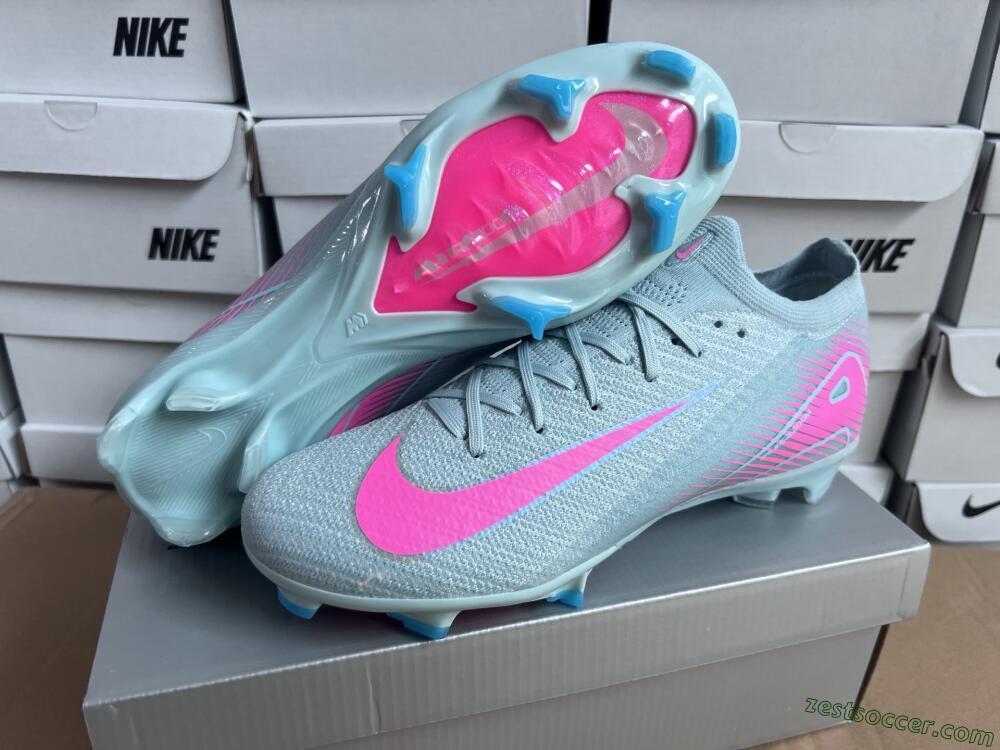 Nike Air Zoom Mercurial Vapor 16 Elite FG Low-Tops Soccer Cleats - Jade/Pink/Silver