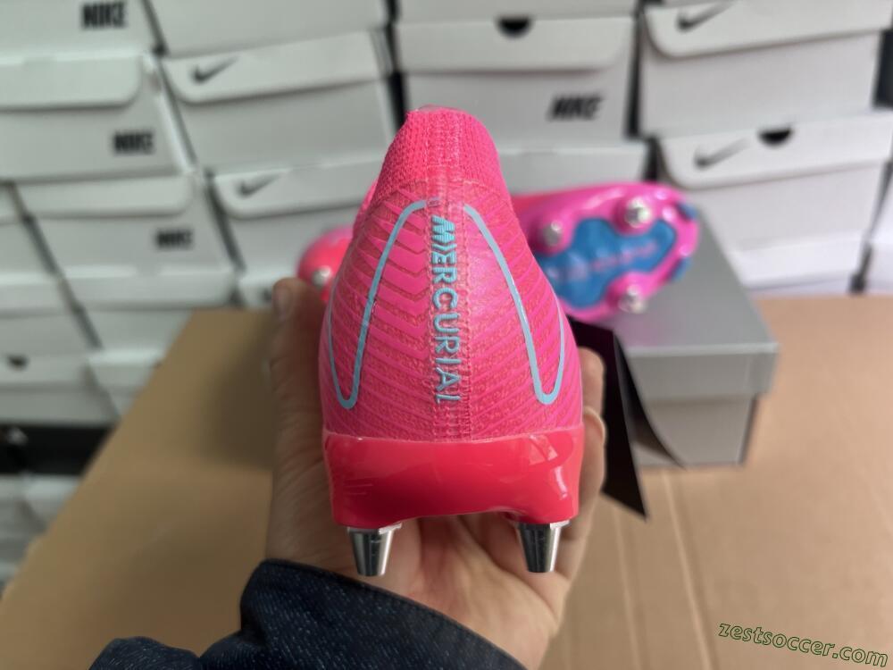 Nike Air Zoom Mercurial Vapor 16 Elite SG Low-Tops Soccer Cleats - Pink/Jade