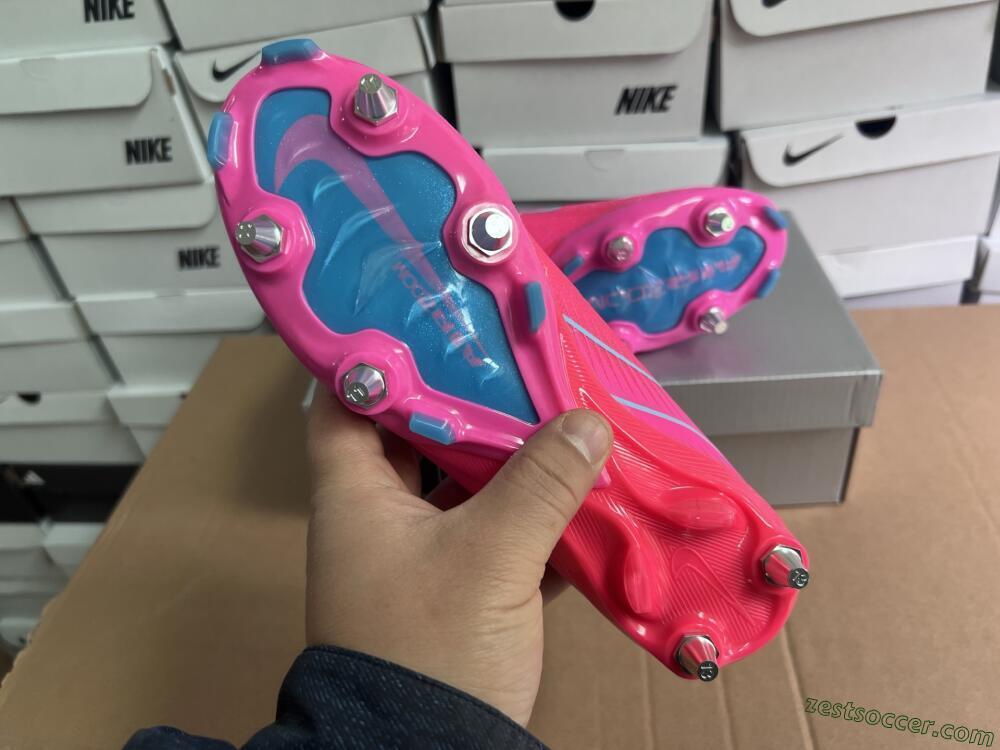 Nike Air Zoom Mercurial Vapor 16 Elite SG Low-Tops Soccer Cleats - Pink/Jade