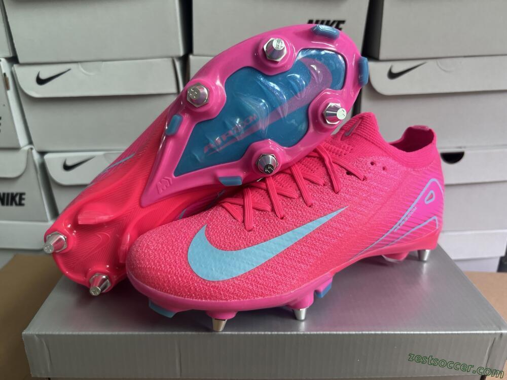Nike Air Zoom Mercurial Vapor 16 Elite SG Low-Tops Soccer Cleats - Pink/Jade