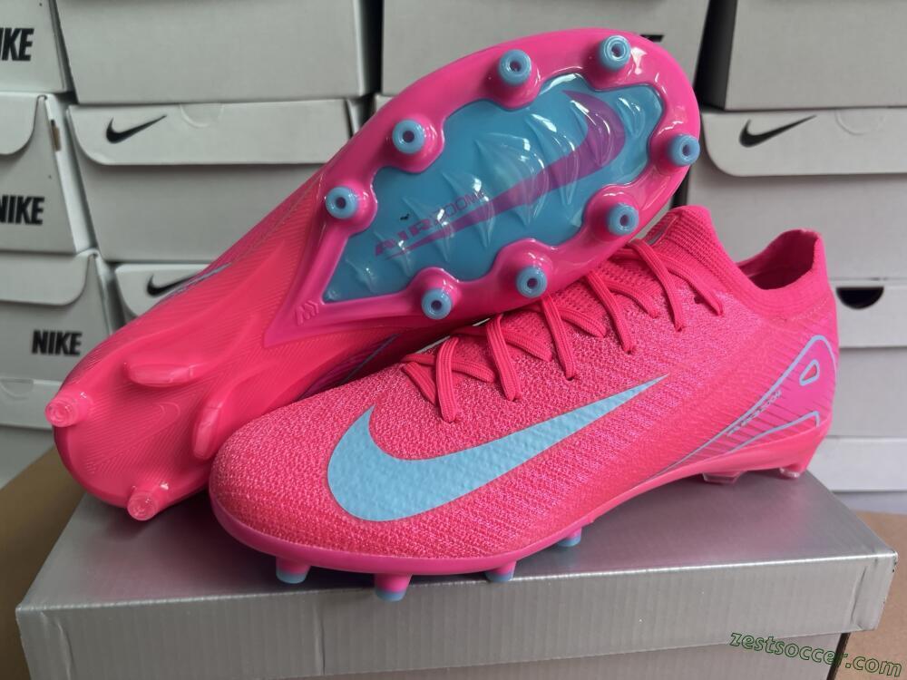 Nike Air Zoom Mercurial Vapor 16 Elite AG Low-Tops Soccer Cleats - Pink/Jade