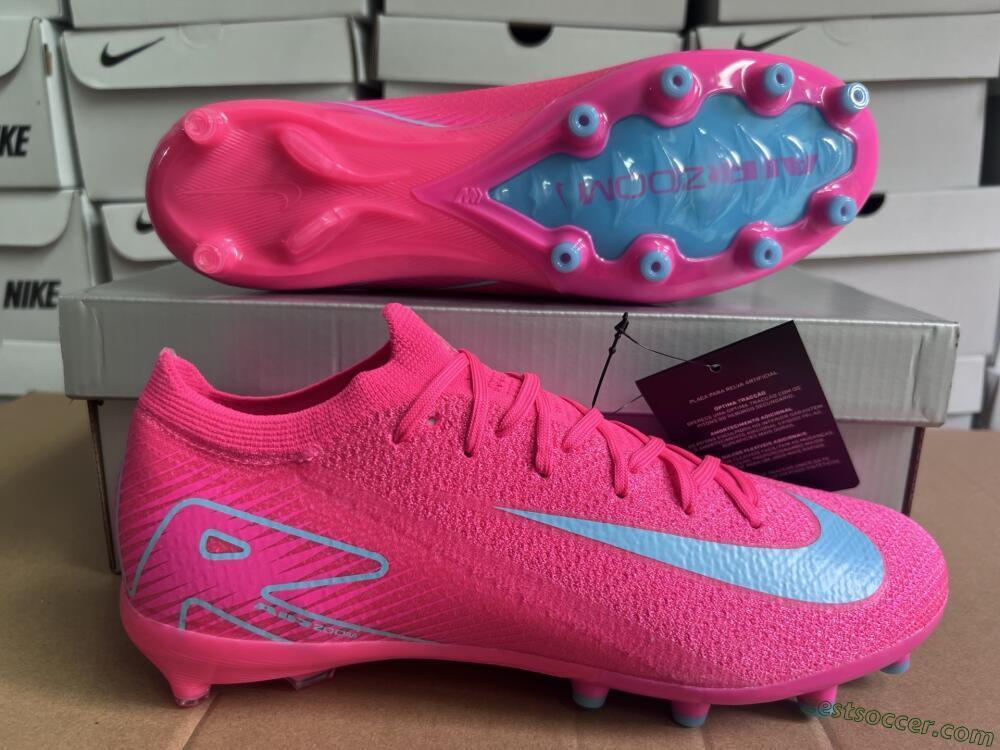 Nike Air Zoom Mercurial Vapor 16 Elite AG Low-Tops Soccer Cleats - Pink/Jade