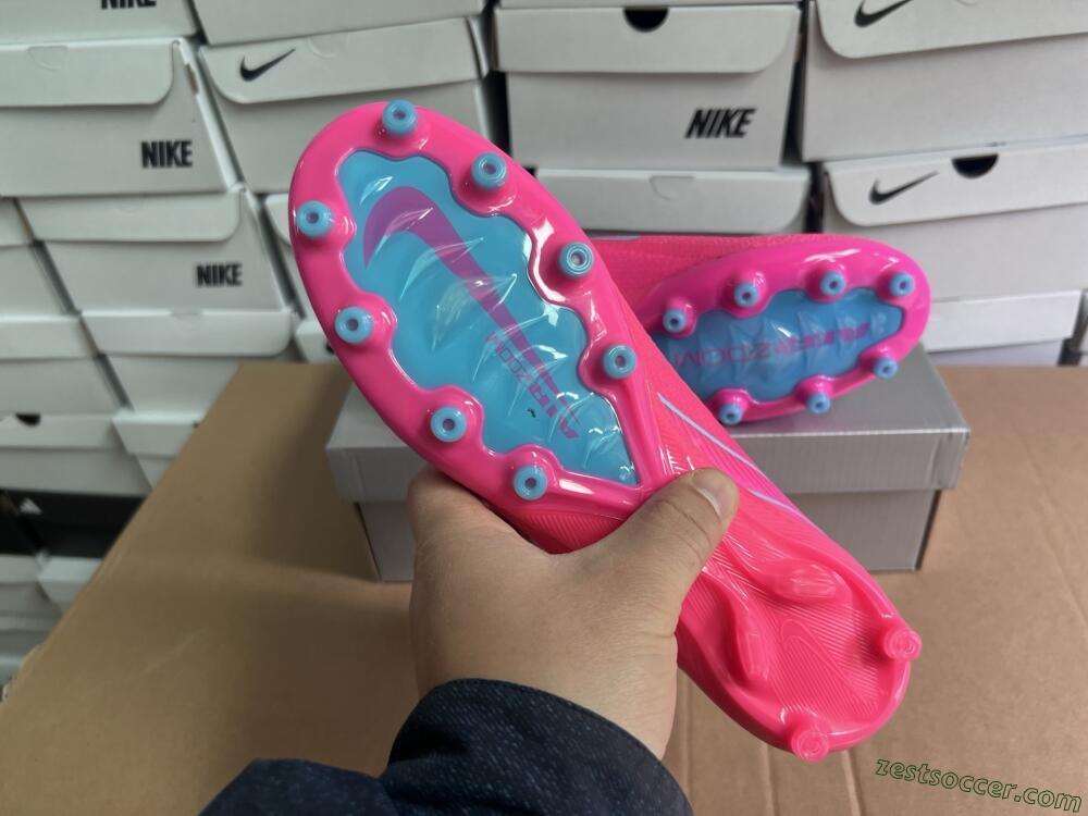 Nike Air Zoom Mercurial Vapor 16 Elite AG Low-Tops Soccer Cleats - Pink/Jade