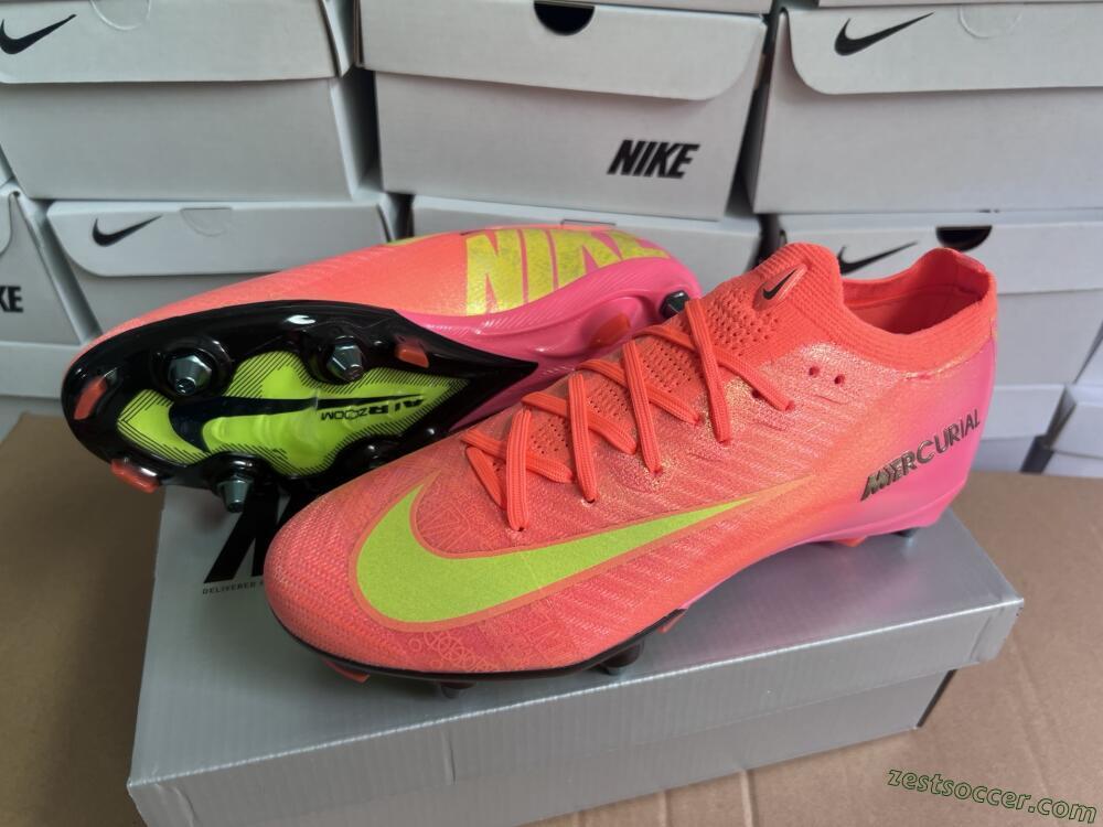 Nike Air Zoom Mercurial Vapor 16 Elite SG Low-Tops Soccer Cleats - Red/Yellow/Black