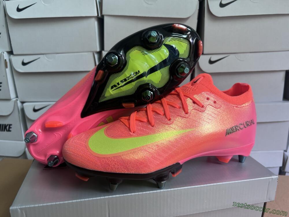 Nike Air Zoom Mercurial Vapor 16 Elite SG Low-Tops Soccer Cleats - Red/Yellow/Black