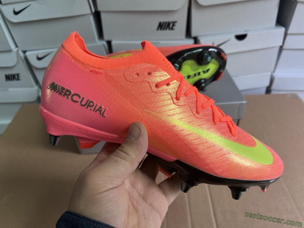 Nike Air Zoom Mercurial Vapor 16 Elite SG Low-Tops Soccer Cleats - Red/Yellow/Black