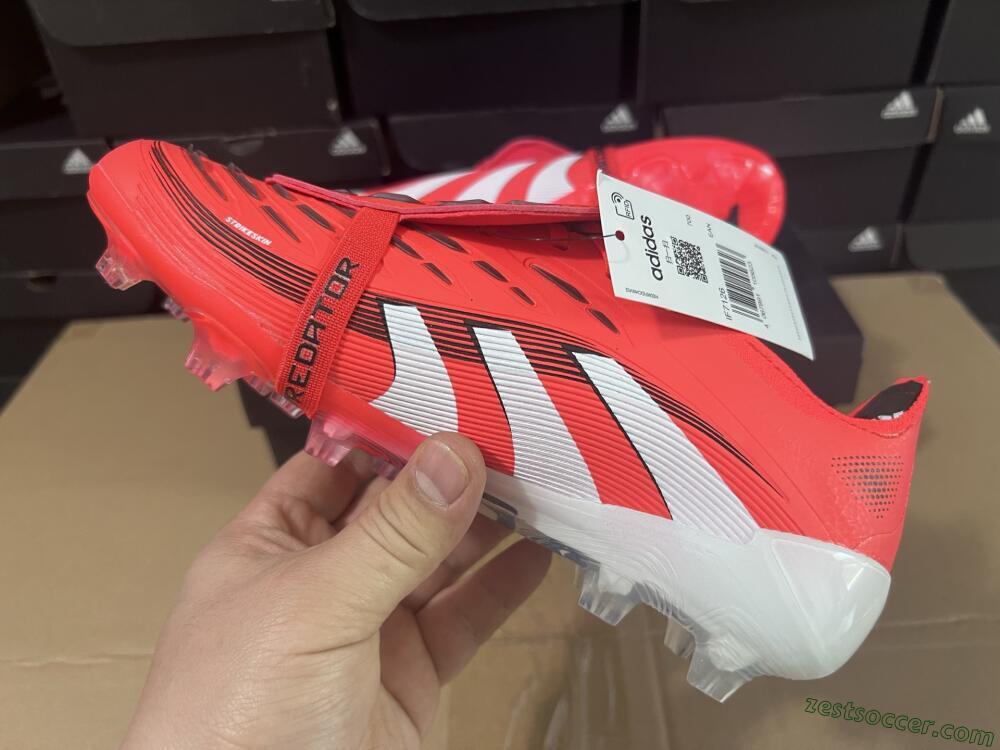 Adidas Predator Elite Foldover Tongue 2025 Pure Victory FG Low-Tops Soccer Cleats - Lucid Red/White/Black