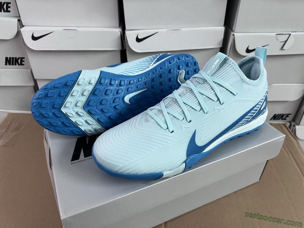 Nike Air Zoom Mercurial Vapor 16 Elite TF Low-Tops Soccer Shoes - Jade/Blue/White