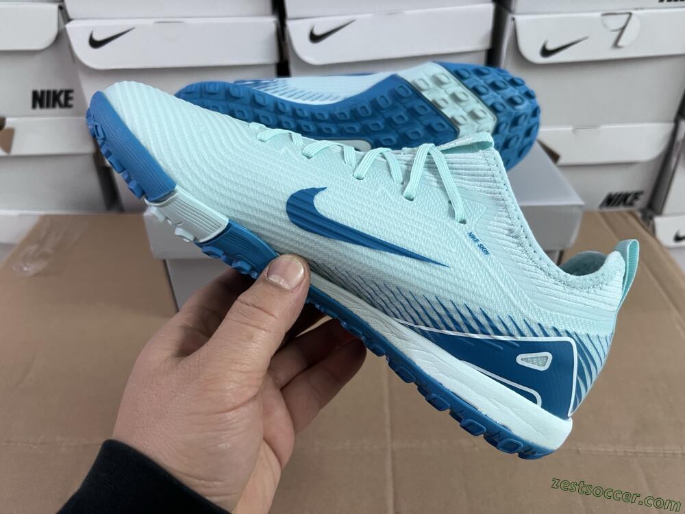 Nike Air Zoom Mercurial Vapor 16 Elite TF Low-Tops Soccer Shoes - Jade/Blue/White