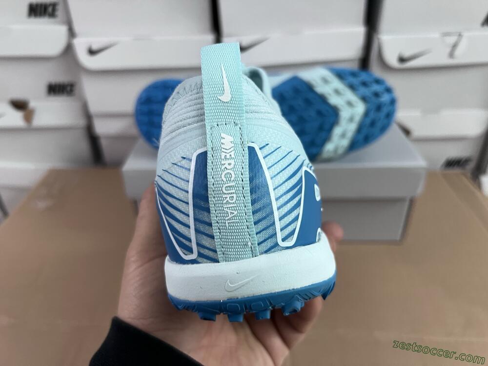Nike Air Zoom Mercurial Vapor 16 Elite TF Low-Tops Soccer Shoes - Jade/Blue/White