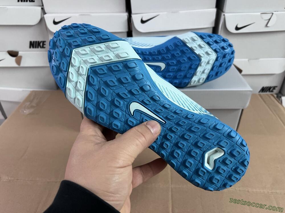 Nike Air Zoom Mercurial Vapor 16 Elite TF Low-Tops Soccer Shoes - Jade/Blue/White
