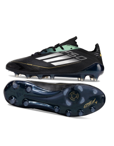 Adidas F50 Elite AG Low-Tops Soccer Cleats - Black/Silver/Gold