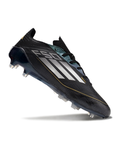 Adidas F50 Elite AG Low-Tops Soccer Cleats - Black/Silver/Gold