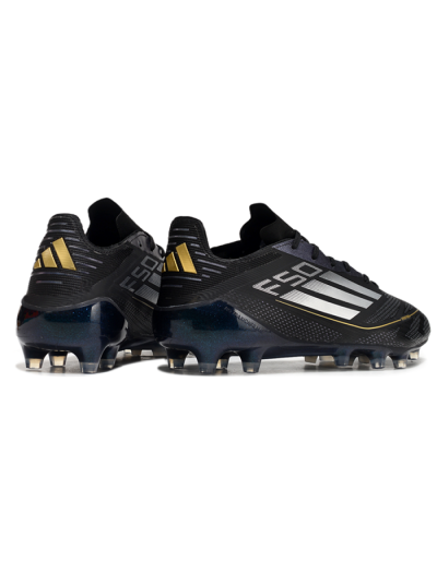 Adidas F50 Elite AG Low-Tops Soccer Cleats - Black/Silver/Gold