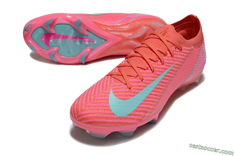 Nike Air Zoom Mercurial Vapor 16 Elite FG Low-Tops Soccer Cleats - Pink/Jade 3