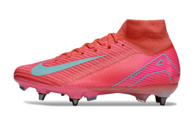 Nike Air Zoom Mercurial Superfly 10 Elite SG High-Tops Soccer Cleats - Pink/Jade