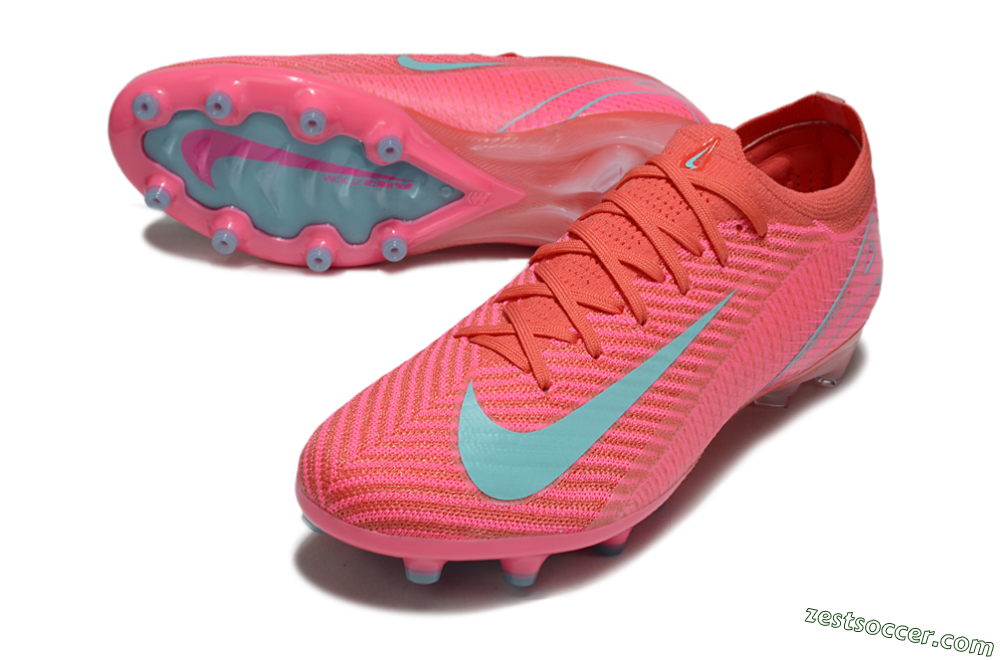 Nike Air Zoom Mercurial Vapor 16 Elite AG Low-Tops Soccer Cleats - Pink/Jade 3