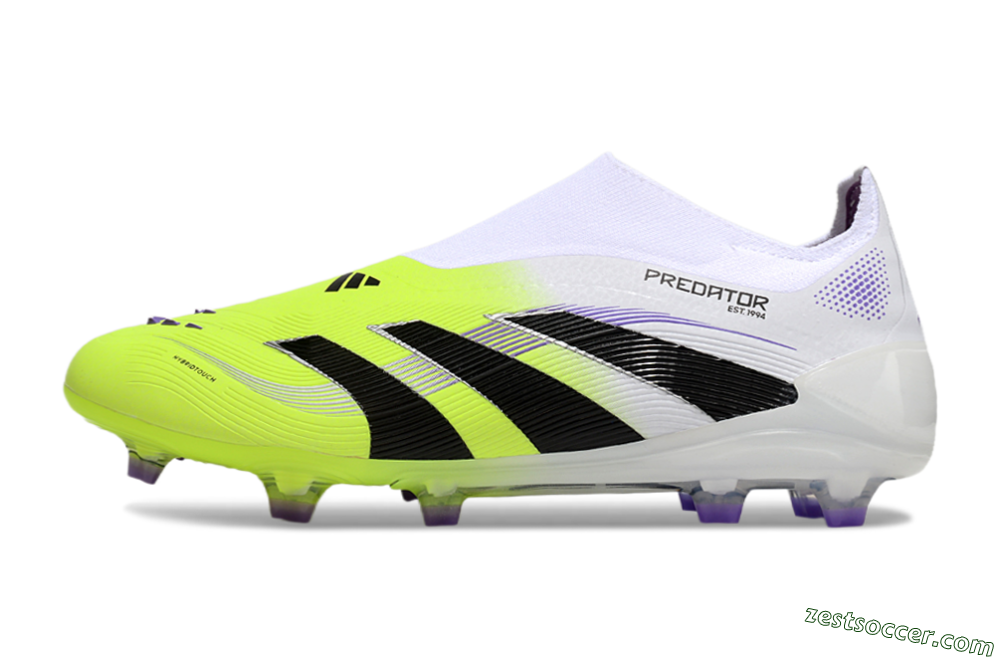 Adidas Predator Elite 25 Laceless FG Low-Tops Soccer Cleats - Yellow/Black/White 2