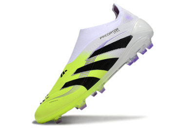 Adidas Predator Elite 25 Laceless FG Low-Tops Soccer Cleats - Yellow/Black/White