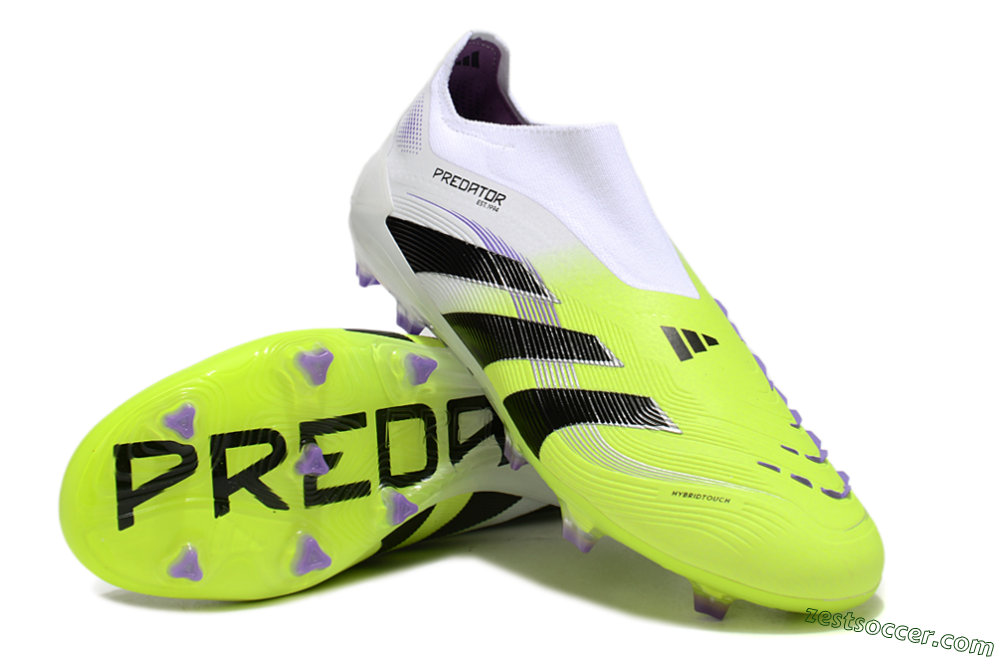 Adidas Predator Elite 25 Laceless FG Low-Tops Soccer Cleats - Yellow/Black/White 3