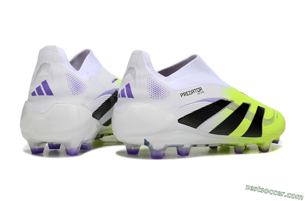 Adidas Predator Elite 25 Laceless FG Low-Tops Soccer Cleats - Yellow/Black/White 6