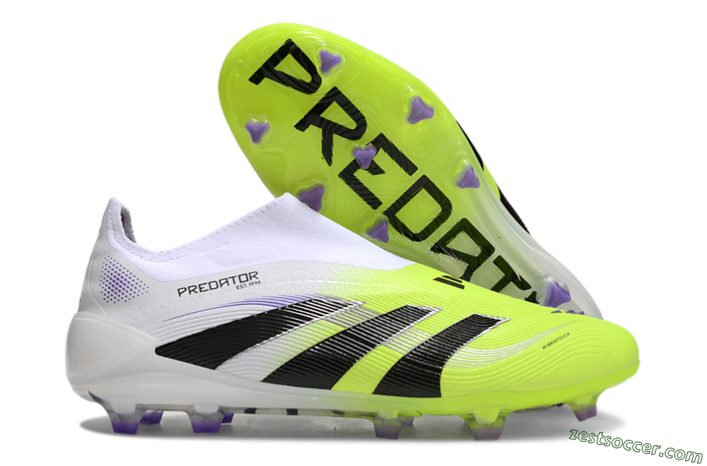 Adidas Predator Elite 25 Laceless FG Low-Tops Soccer Cleats - Yellow/Black/White 0