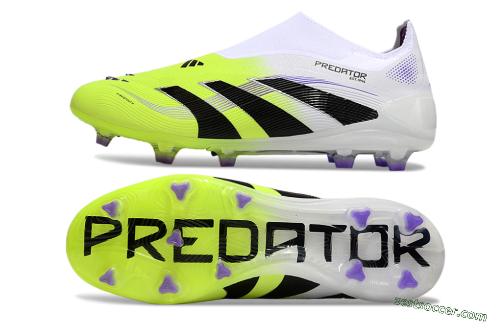 Adidas Predator Elite 25 Laceless FG Low-Tops Soccer Cleats - Yellow/Black/White 1