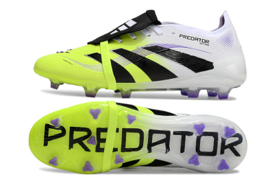 Adidas Predator Elite 25 Foldover Tongue FG Low-Tops Soccer Cleats - Yellow/Black/White