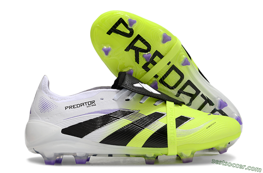 Adidas Predator Elite 25 Foldover Tongue FG Low-Tops Soccer Cleats - Yellow/Black/White 0