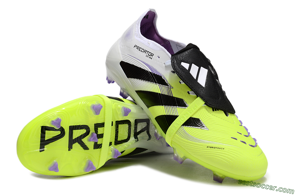 Adidas Predator Elite 25 Foldover Tongue FG Low-Tops Soccer Cleats - Yellow/Black/White 3