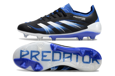 Adidas Predator Elite 25 FG Low-Tops Soccer Cleats - Black/Blue/White
